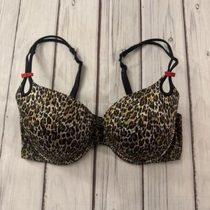 Victoria's Secret Sexy Little Things Push Up Bra Cheetah Women's Size 34D Sexy